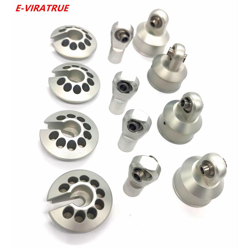 E-VIRATRUE 7075Aluminum Shock End&Spring Cup&Shock Cap For TRAXXAS XAMXX&XRT 1/5