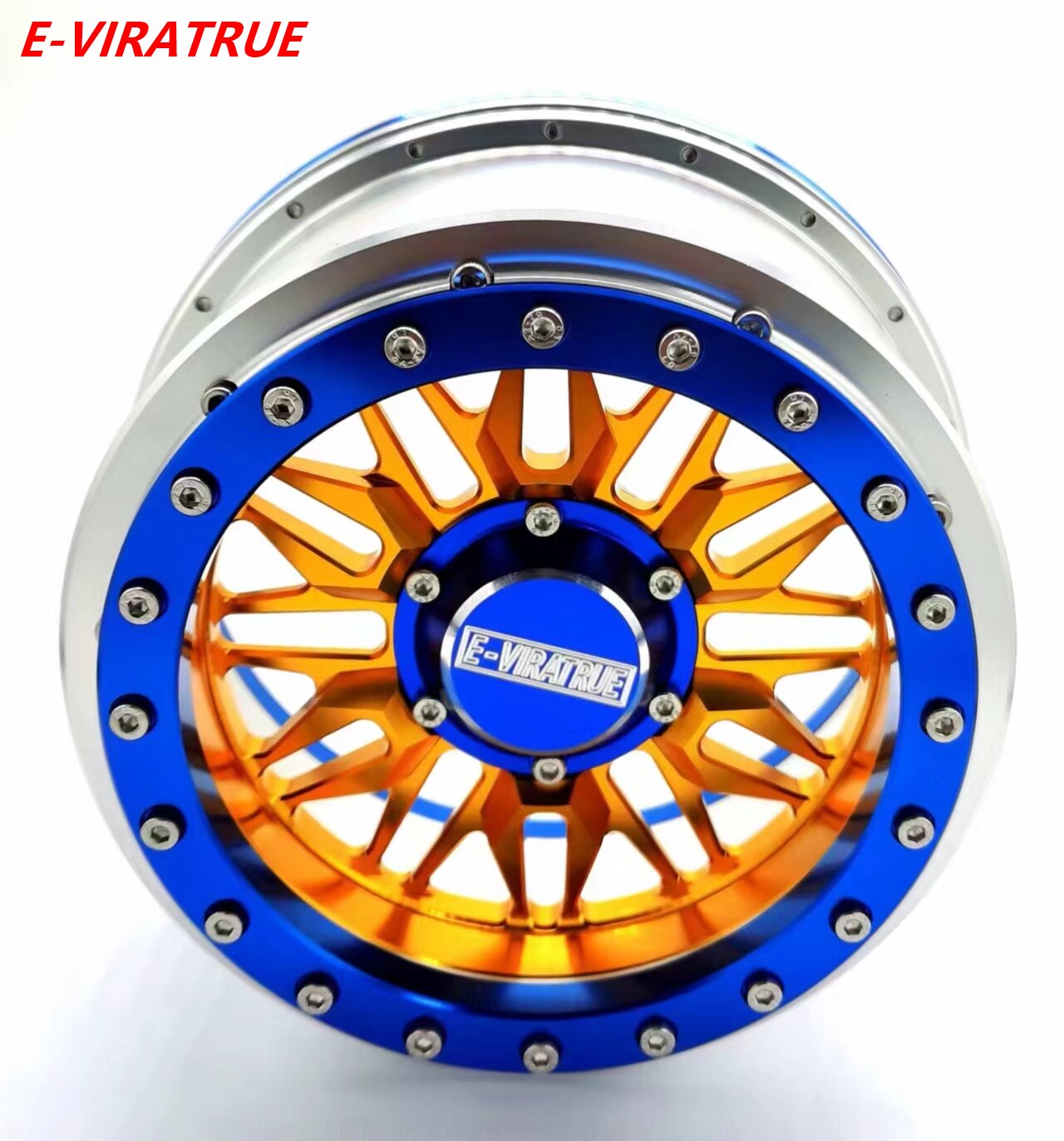 E-VIRATRUE Alu Wheel For Losi DBXL&TRAXXAS XRT/XMAXX&Kraton/Outcast&30 Degree North truck 1/5 Silver/Gold 1pcs